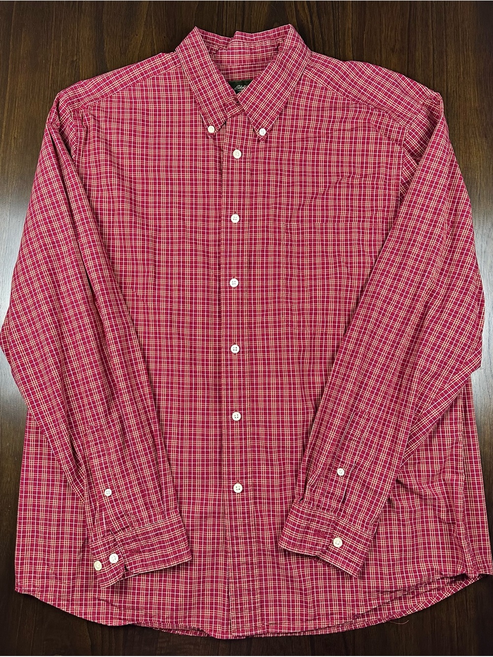 Men's Eddie Bauer Button Down Shirt Long Sleeve Large 100% Cotton